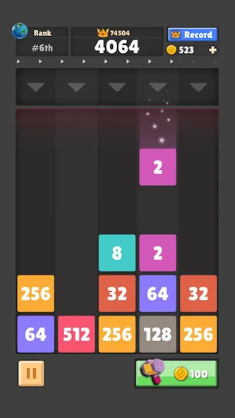 Drop The Number® : Merge Game (Дроп зе Намбер) МОД/Взлом [Много монет, Открытые уровни и Мега MOD] Screenshot 2