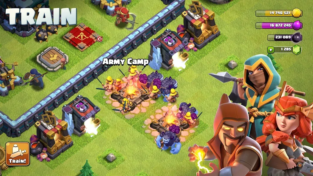 Clash of Clans (Клэш оф Клэнс) МОД/Взлом [Все открыто, Дополнительные деньги и Меню MOD] Screenshot 5