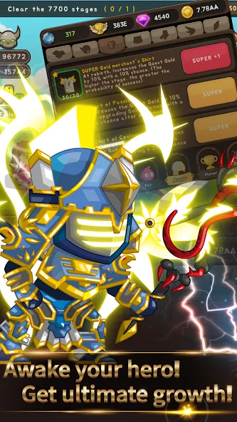 +9 God Blessing Cash Knight МОД/Взлом [Деньги, Монеты и Меню MOD] Screenshot 1