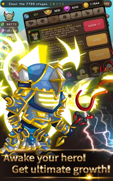 +9 God Blessing Cash Knight МОД/Взлом [Деньги, Монеты и Меню MOD] Screenshot 5