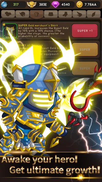 [VIP] +9 Blessing Cash Knight МОД/Взлом [Много денег, Монет и Все открыто] Screenshot 1