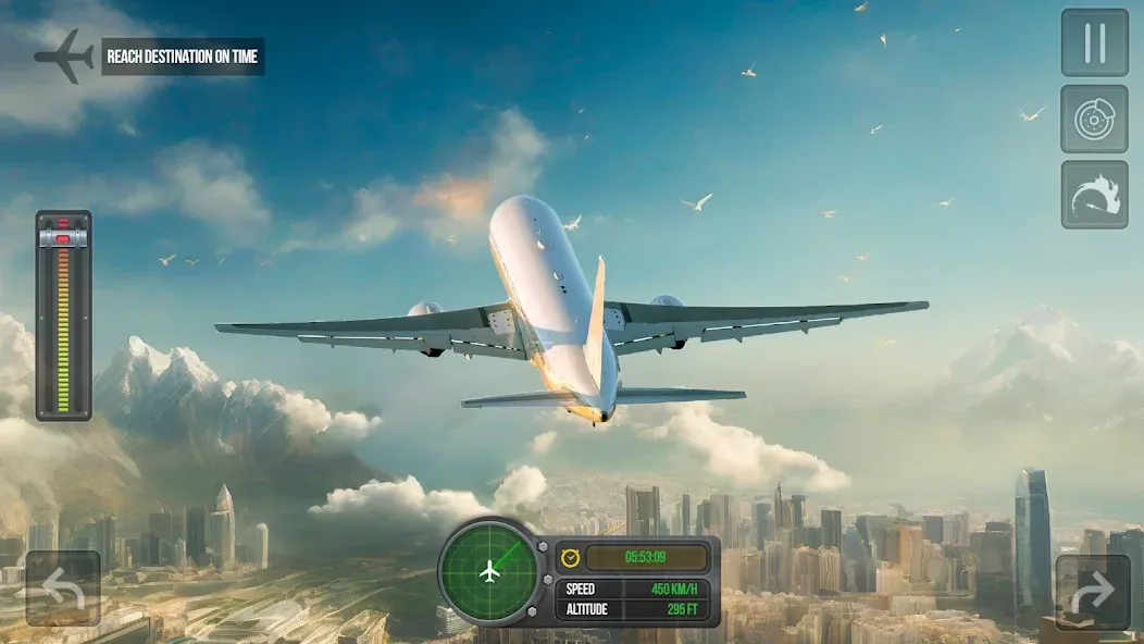 Flight Simulator - Plane Games МОД/Взлом [Все открыто, Дополнительные деньги и Меню MOD] Screenshot 1