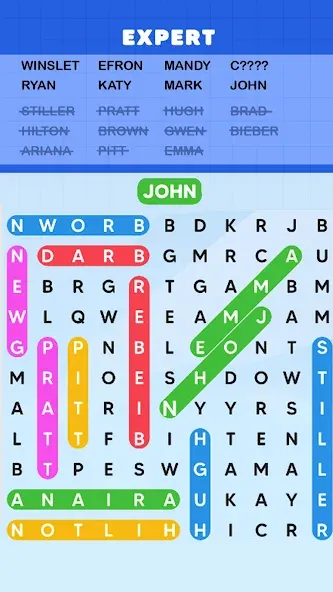 Word Search Puzzle Challenge (Уордсрч Пазл Челлендж) МОД/Взлом [Много денег, Монет и Все открыто] Screenshot 4
