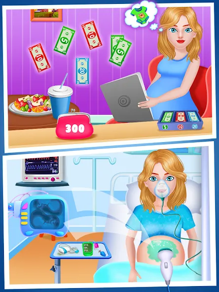 Mom Babysitting Game МОД/Взлом [Меню, Бесконечные монеты и Открытые уровни] Screenshot 2