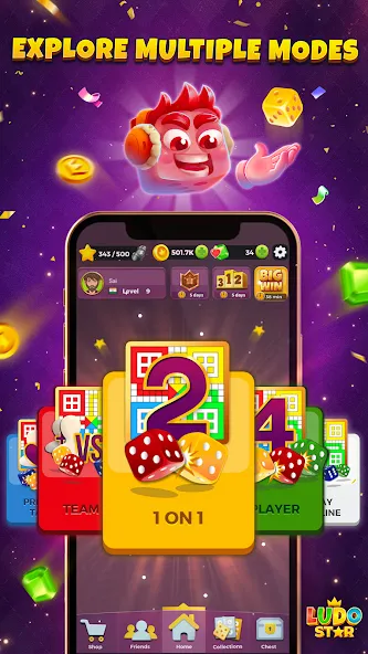 Ludo STAR: Online Dice Game (Лудо СТАР) МОД/Взлом [Много денег, Монет и Все открыто] Screenshot 5