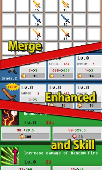 Merge Sword :Idle Merged Sword (Мерж Сворд) МОД/Взлом [Деньги, Монеты и Меню MOD] Screenshot 2