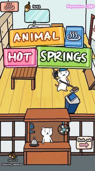 Animal Hot Springs МОД/Взлом [Деньги, Монеты и Меню MOD] Screenshot 1