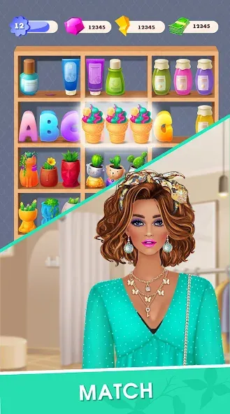 Fashion Triple Match: Dress Up (Фэшн Мердж) МОД/Взлом [Много денег, Монет и Все открыто] Screenshot 2