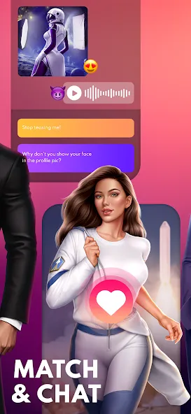 Love Sparks: Dating Sim (Лав Спаркс) МОД/Взлом [Меню, Бесконечные монеты и Открытые уровни] Screenshot 2