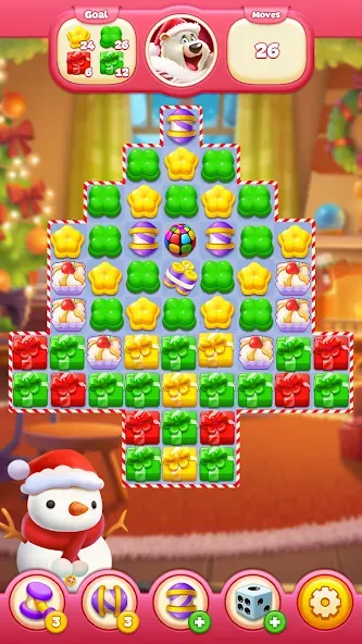 Sweet Candy Match: Puzzle Game (Свит Кэнди Матч) МОД/Взлом [Все открыто, Дополнительные деньги и Меню MOD] Screenshot 1