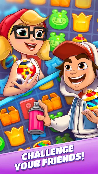 Subway Surfers Match (Сабвей Серферс Матч) МОД/Взлом [Деньги, Монеты и Меню MOD] Screenshot 4