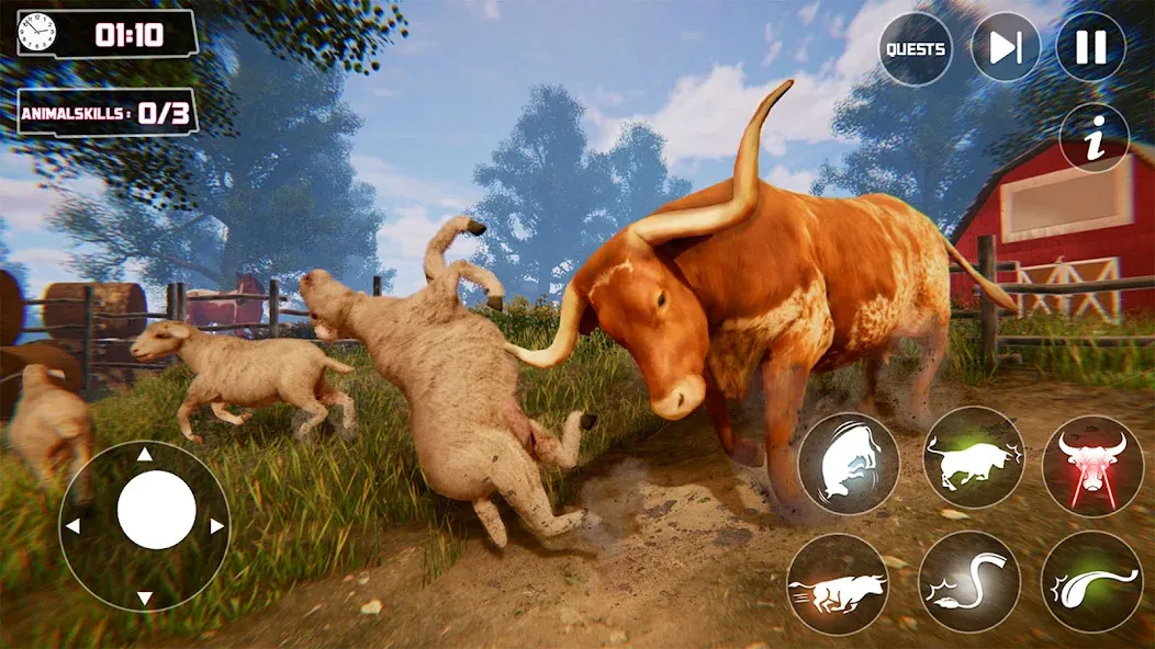 Scary Cow Simulator Rampage (Скари) МОД/Взлом [Меню, Бесконечные монеты и Открытые уровни] Screenshot 1