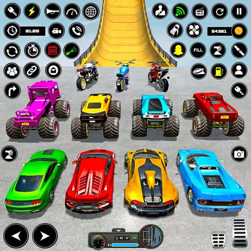 Crazy Ramp Car Stunt Master 3D (Крэйзи Рэмп Кар Стант Мастер 3Д) МОД/Взлом [Деньги, Монеты и Меню MOD] Screenshot 2