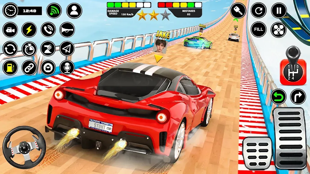 Crazy Ramp Car Stunt Master 3D (Крэйзи Рэмп Кар Стант Мастер 3Д) МОД/Взлом [Деньги, Монеты и Меню MOD] Screenshot 4