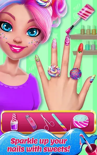 Candy Makeup Beauty Game МОД/Взлом [Много монет, Открытые уровни и Мега MOD] Screenshot 3