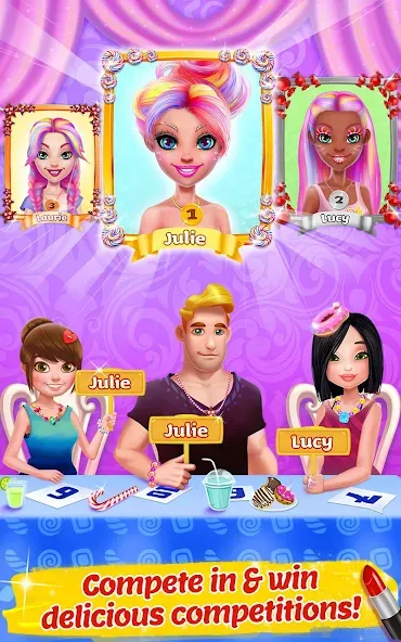 Candy Makeup Beauty Game МОД/Взлом [Много монет, Открытые уровни и Мега MOD] Screenshot 4