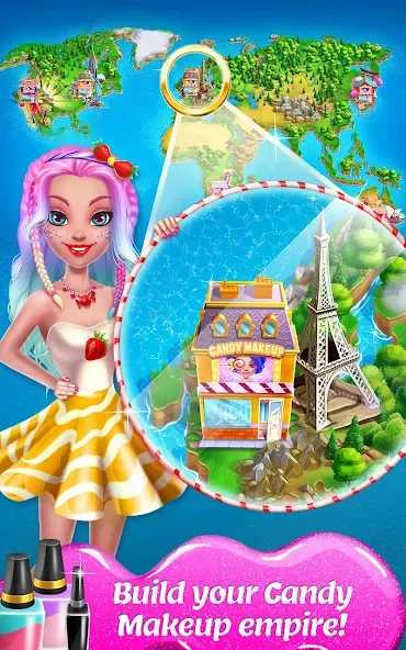 Candy Makeup Beauty Game МОД/Взлом [Много монет, Открытые уровни и Мега MOD] Screenshot 5