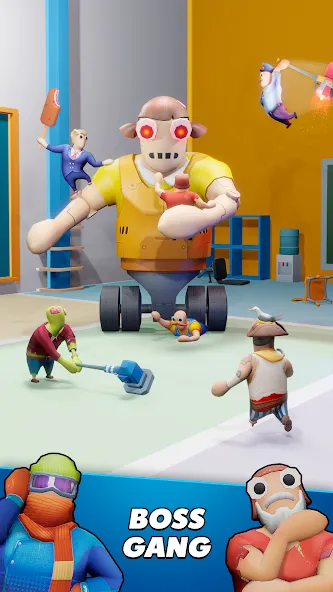 Gang Battle Party: Animals 3D МОД/Взлом [Меню, Бесконечные монеты и Открытые уровни] Screenshot 3