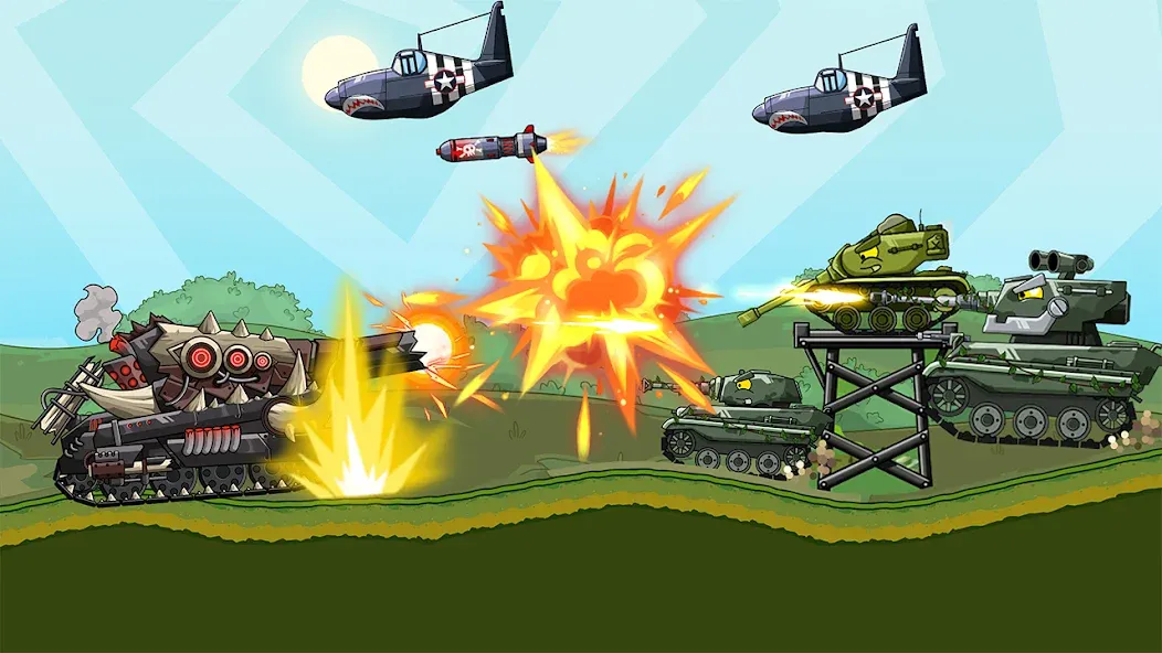 Tank Arena Steel Battle (Танковая Арена Стальное Сражение) МОД/Взлом [Много денег, Монет и Все открыто] Screenshot 4