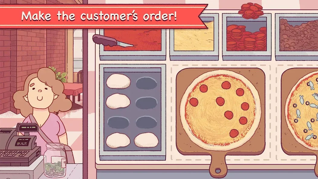 Good Pizza, Great Pizza МОД/Взлом [Деньги, Монеты и Меню MOD] Screenshot 2
