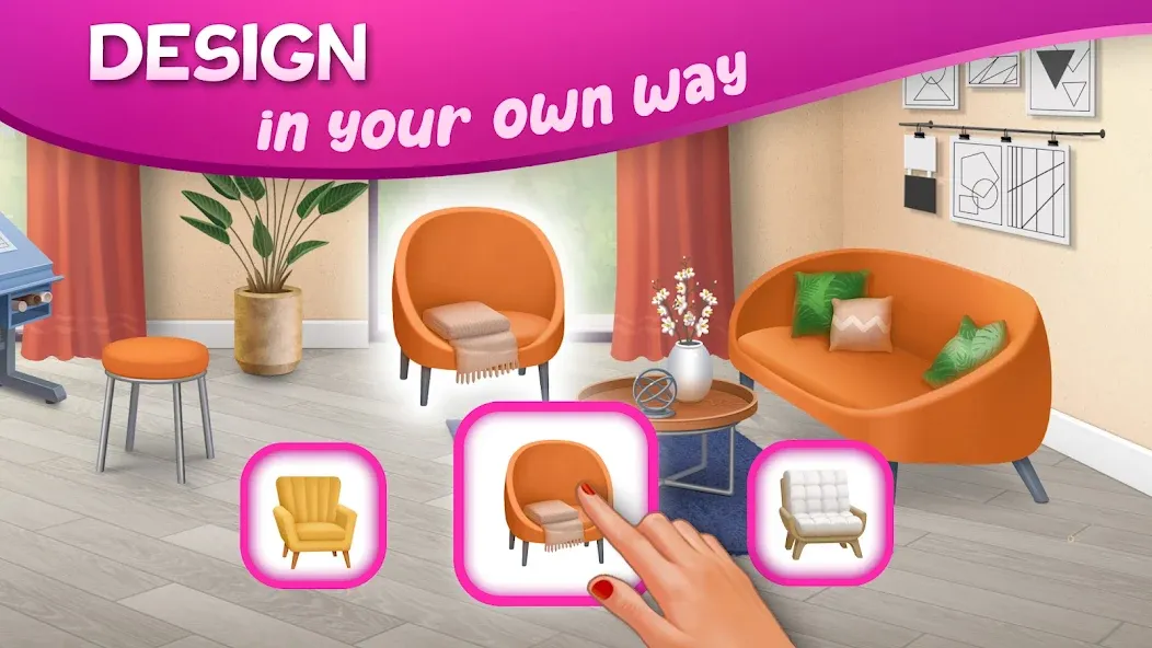 DesignVille: Merge & Story МОД/Взлом [Бесконечные деньги, Монеты и Мега MOD] Screenshot 3