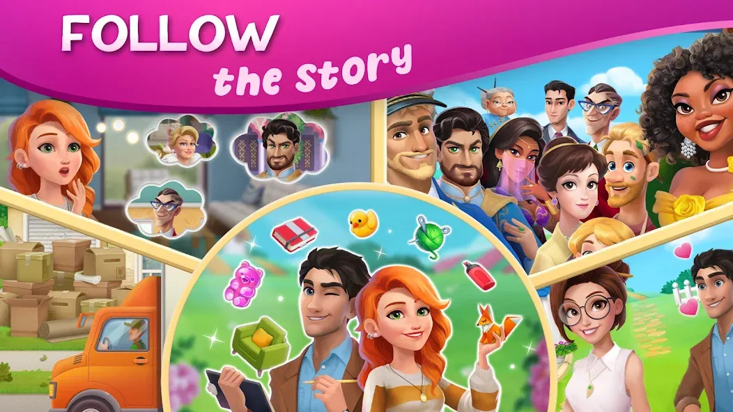 DesignVille: Merge & Story МОД/Взлом [Бесконечные деньги, Монеты и Мега MOD] Screenshot 5