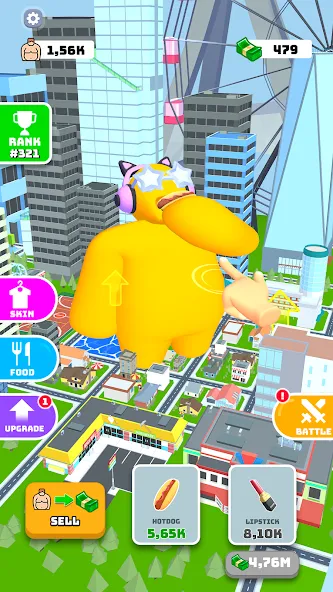 Eating Hero: Clicker Food Game (Итинг Хиро) МОД/Взлом [Деньги, Монеты и Меню MOD] Screenshot 3