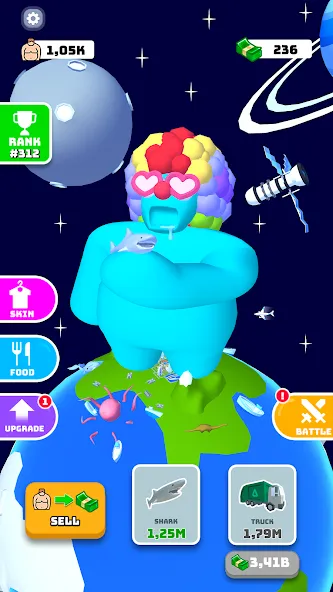 Eating Hero: Clicker Food Game (Итинг Хиро) МОД/Взлом [Деньги, Монеты и Меню MOD] Screenshot 4