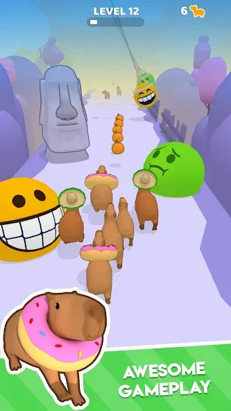 Capybara Rush (Капибара Раш) МОД/Взлом [Бесконечные деньги, Монеты и Мега MOD] Screenshot 2