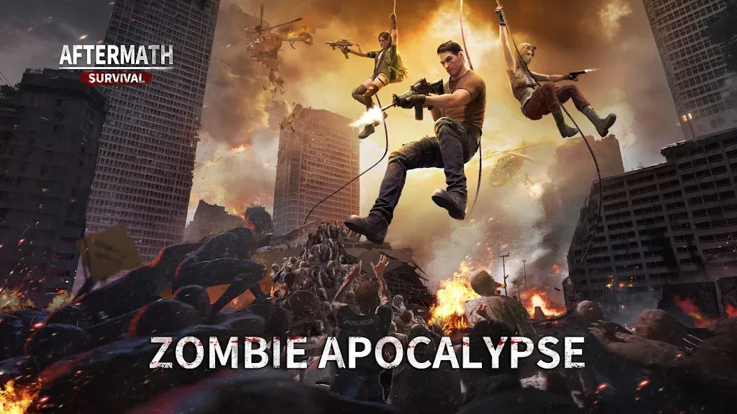 Aftermath Survival: Zombie War (Афтермат Сурвайвл) МОД/Взлом [Бесконечные деньги, Монеты и Мега MOD] Screenshot 1