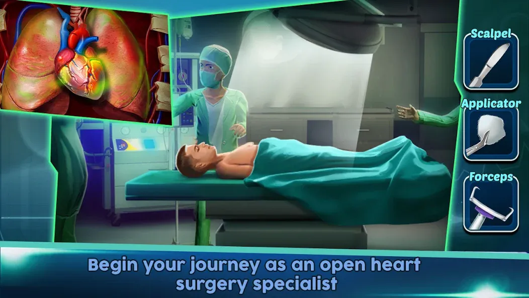 Surgery Doctor Simulator Games МОД/Взлом [Все открыто, Дополнительные деньги и Меню MOD] Screenshot 1