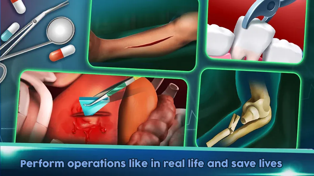 Surgery Doctor Simulator Games МОД/Взлом [Все открыто, Дополнительные деньги и Меню MOD] Screenshot 5