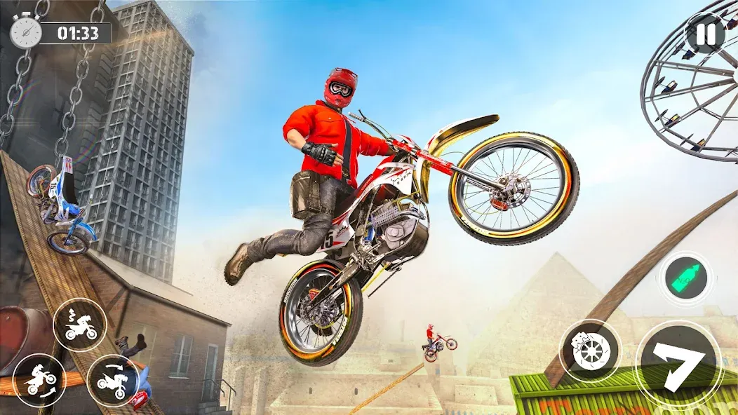 Bike Stunt Race Tricks Master МОД/Взлом [Много монет, Открытые уровни и Мега MOD] Screenshot 1