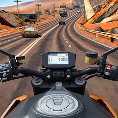 Скачать Взломанная Moto Rider GO: Highway Traffic на Андроид (Много денег)