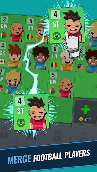 Merge Football Manager: Soccer (Мерж Футбол Менеджер) МОД/Взлом [Деньги, Монеты и Меню MOD] Screenshot 2