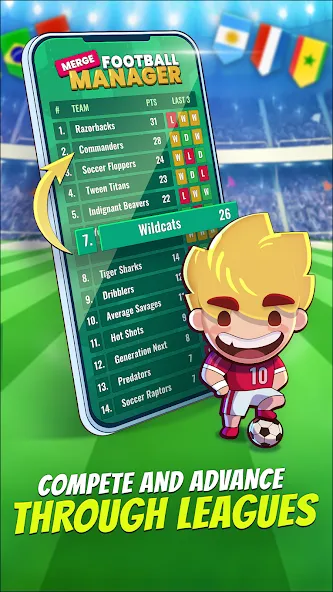 Merge Football Manager: Soccer (Мерж Футбол Менеджер) МОД/Взлом [Деньги, Монеты и Меню MOD] Screenshot 3
