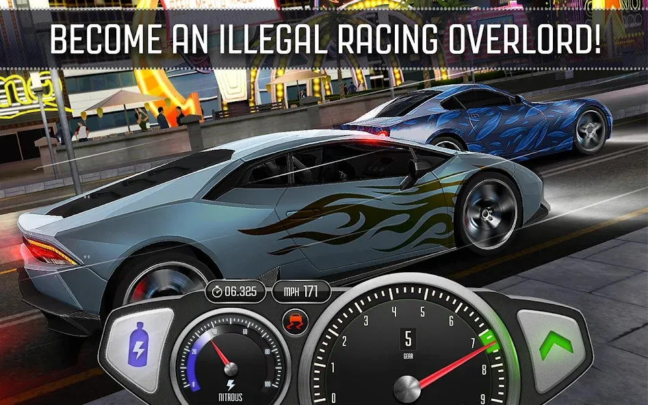 TopSpeed: Drag & Fast Racing (Топ Спид) МОД/Взлом [Бесконечные деньги, Монеты и Мега MOD] Screenshot 4