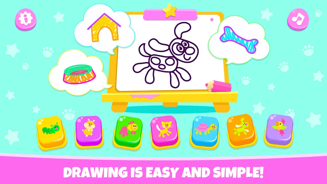 Drawing for kids! Toddler draw МОД/Взлом [Много денег, Монет и Все открыто] Screenshot 1