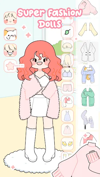 Lovely Doll : Dress Up Game (Лавли Долл) МОД/Взлом [Меню, Бесконечные монеты и Открытые уровни] Screenshot 1