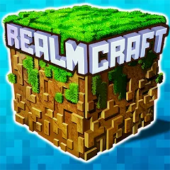 Скачать Mini Block Craft Realm Craft Взломанная на много денег и бесконечные ресурсы для Андроид