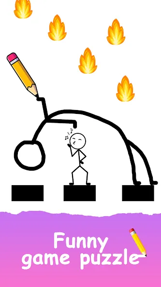 Save The Stick: Draw 2 Save (эйв Зе Стикман) МОД/Взлом [Бесконечные деньги, Монеты и Мега MOD] Screenshot 3