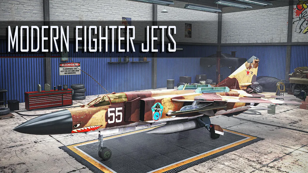 Jet Fighter: Sky Combat 3D (Джет Файтер) МОД/Взлом [Много монет, Открытые уровни и Мега MOD] Screenshot 3