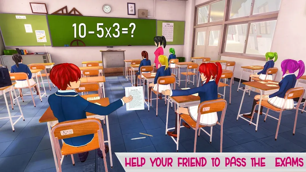 Anime High School Life МОД/Взлом [Много монет, Открытые уровни и Мега MOD] Screenshot 2