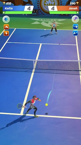 Tennis Clash: Multiplayer Game (Теннис Клаш) МОД/Взлом [Много денег, Монет и Все открыто] Screenshot 1