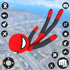 Скачать StickMan Rope Hero Spider Game Взлом (Много денег и без рекламы) на Android
