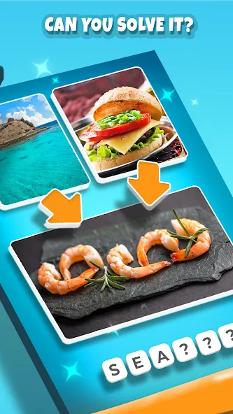 2 Pics 1Word. Offline Games МОД/Взлом [Меню, Бесконечные монеты и Открытые уровни] Screenshot 3