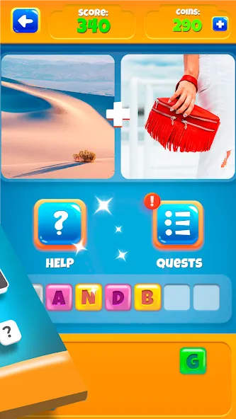 2 Pics 1Word. Offline Games МОД/Взлом [Меню, Бесконечные монеты и Открытые уровни] Screenshot 4