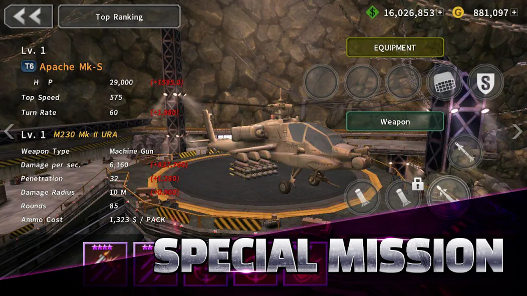 GUNSHIP BATTLE: Helicopter 3D МОД/Взлом [Много монет, Открытые уровни и Мега MOD] Screenshot 3