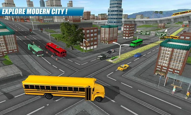 School Bus Driving Game МОД/Взлом [Меню, Бесконечные монеты и Открытые уровни] Screenshot 3