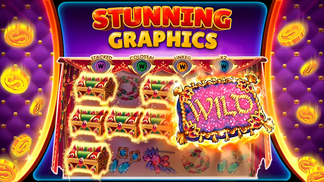 Slots UP - online casino game (Слотс АП) МОД/Взлом [Деньги, Монеты и Меню MOD] Screenshot 3